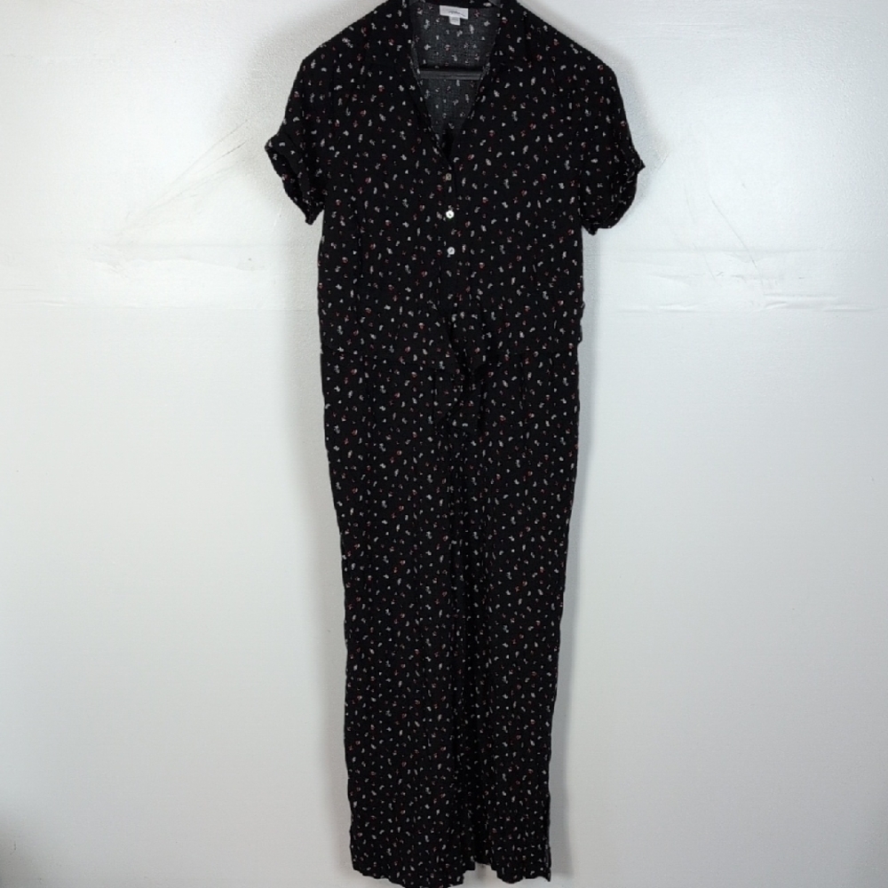 J. Jill Floral Print Tie Front Jumpsuit